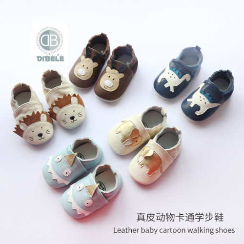 婴儿鞋子软底防滑小童真皮