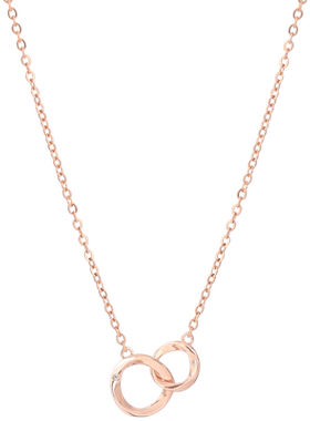 莫比乌斯环项链女夏圆圈锁骨链