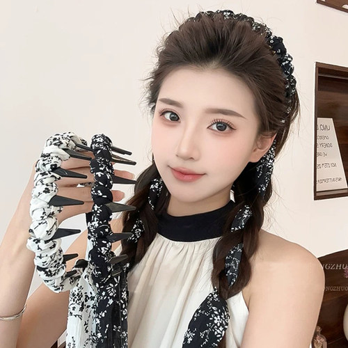 复古宫廷风飘带发箍女
