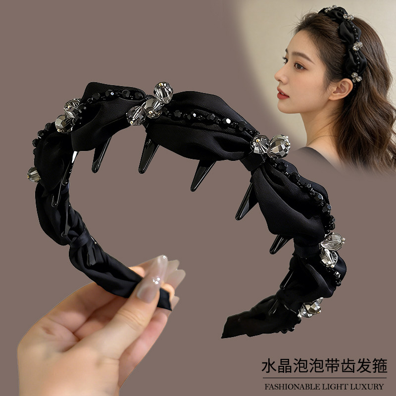 水晶麻花辫发箍女轻奢感减龄头箍