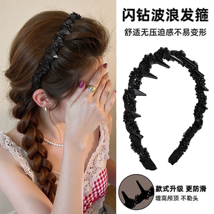 高级感轻奢日常外戴高颅顶头箍发卡 赫本风巴黎王妃发箍女2025新款