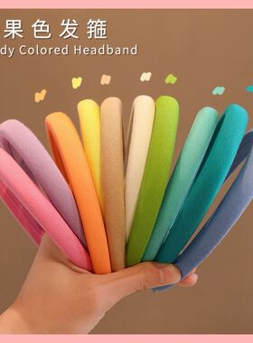 儿童发箍女童不勒头韩版甜美绿色头箍发卡小女孩高颜值日常百搭夏