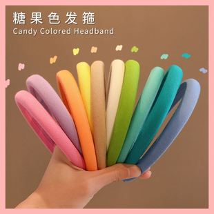 甜美绿色头箍发卡小女孩高颜值日常百搭夏 儿童发箍女童不勒头韩版