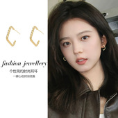 设计感耳环气质法式 小众耳圈复古耳钉2026新款 爆款 耳坠高级感耳饰