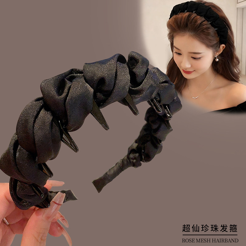 轻奢云朵泡泡带齿发箍高级感头箍
