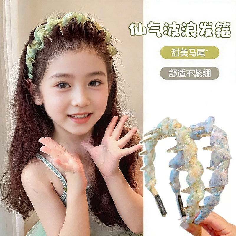 儿童仙气网纱发箍女童高颅顶头箍