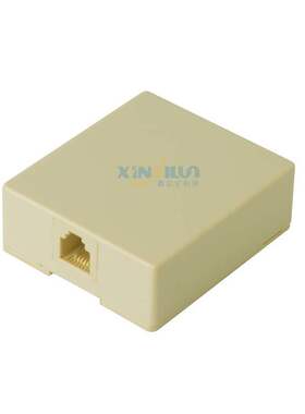电话接线盒 RJ11 分线盒 RJ12电话插座 单孔接线盒 6P6C分线器6芯
