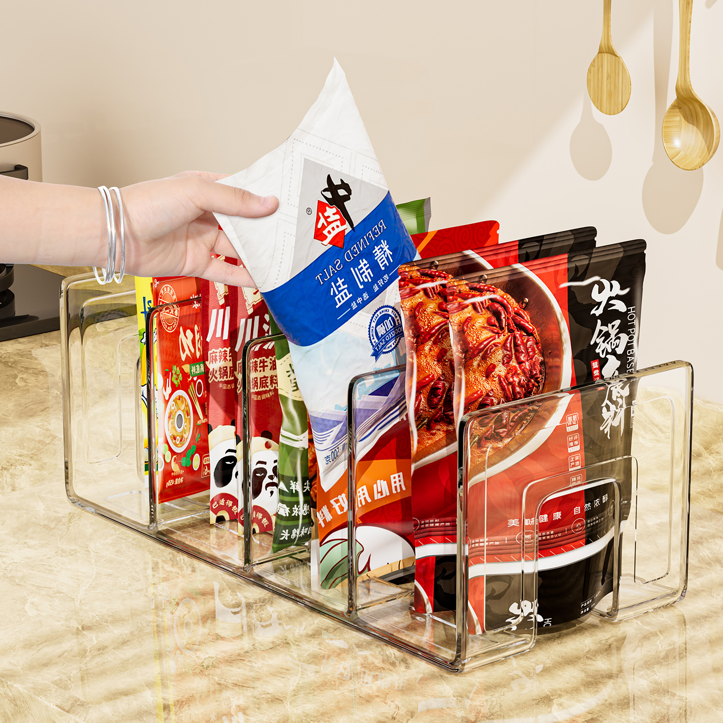 调料收纳盒厨房家用高端置物架