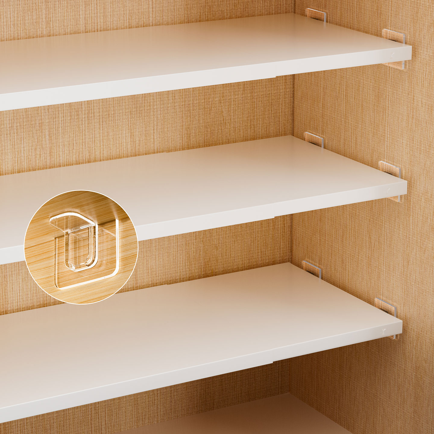 层板托免打孔固定器无痕粘贴托架