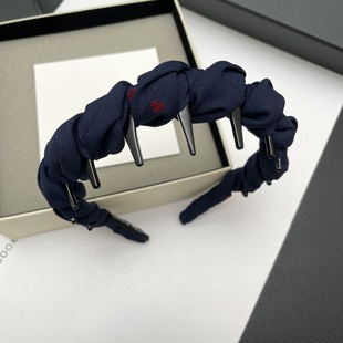 新款 日常外戴洗脸头箍发带压发卡发捆头饰 牛仔布艺发箍女款