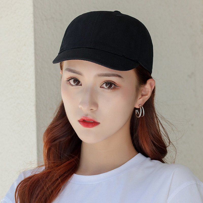 鸭舌帽短檐夏季帽子短帽檐女小帽檐气质夏天马术帽短沿小沿防晒帽