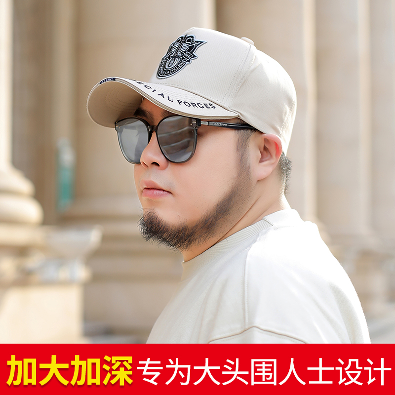 大头围帽子男夏季特大鸭舌帽