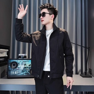 夹克 休闲上衣痞帅工装 2025新款 春秋高端立领外套男潮牌高级感男装