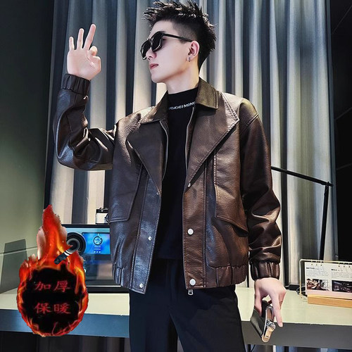 2025新款爆款冬季加厚加绒皮衣
