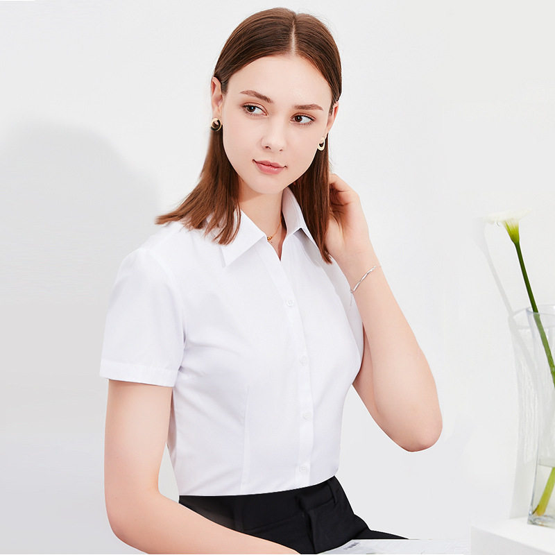 短袖竹纤维职业装衬衣女士夏季