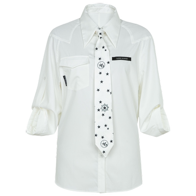 XG/雪歌法式宽松长袖衬衫女