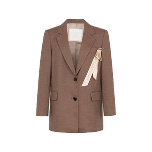 XG/雪歌商场同款设计感秋季新款H型廓形西装中长外套XJ307007B695