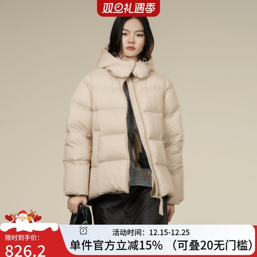 XG/雪歌宽松连帽羽绒服保暖外套