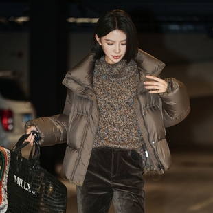 小个子加厚羽绒服立领洋气外套XK406023A643 冬季 雪歌2025新款