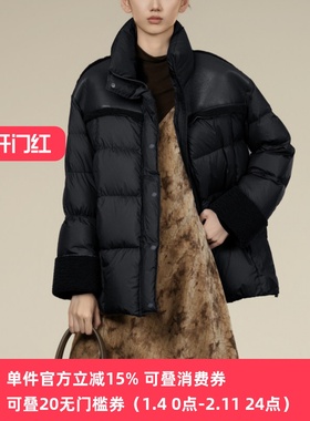 XG/雪歌2025年冬季新款休闲宽松拼接羽绒服保暖外套XK406005A590