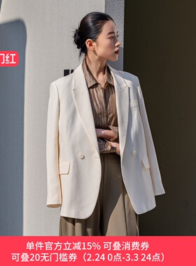 XG/雪歌26年春新款西装外套女宽松韩版通勤气质上衣XL107007A191