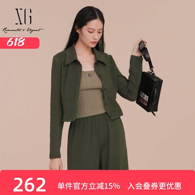 XG/雪歌休闲长袖开襟衬衫女