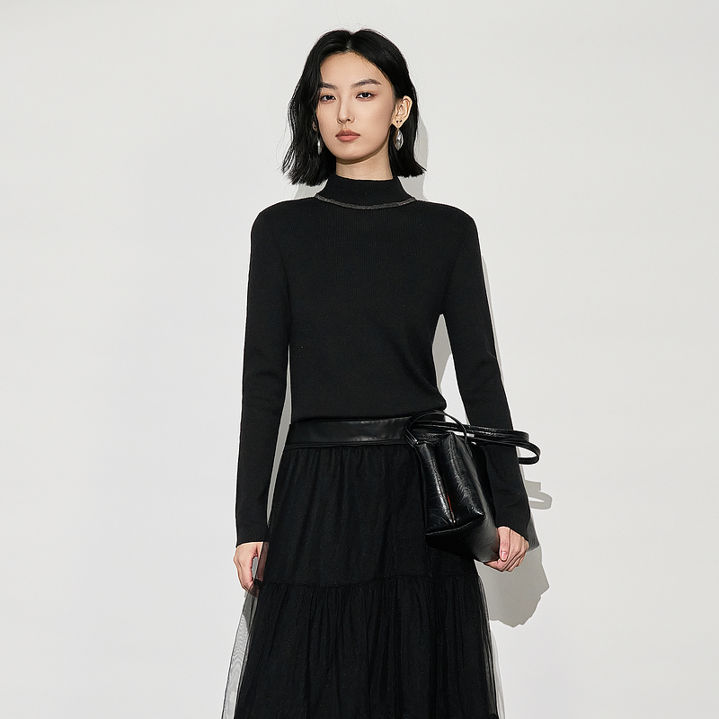 XG/雪歌百搭修身针织衫打底毛衣