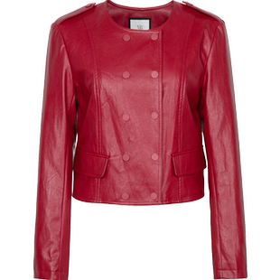 xg雪歌商场同款短外套女圆领2024春新款通勤休闲上衣XJ107010A113