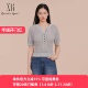 女装 上衣XK111010A681 V领百搭显瘦短袖 针织衫 雪歌2025春季 新款
