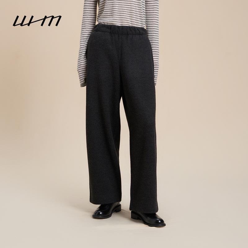 WHM轻柔羊毛针织布宽松长裤