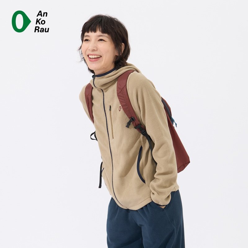 AnKoRau安高若轻量抓绒带帽外套