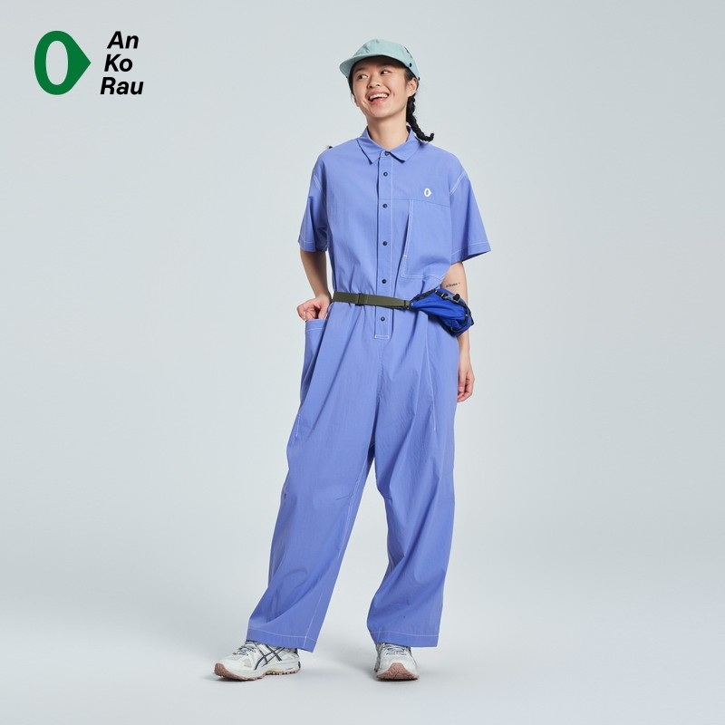 素然AnKoRau 安高若夏季防泼水户外穿搭女士薄尼龙休闲连身裤