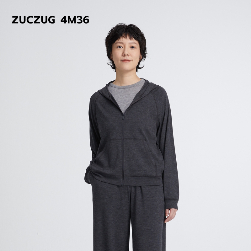 ZUCZUG4M36羊毛罗纹拉链卫衣