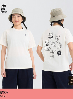【新品】素然AnKoRau 安高若 26春女士Coolmax艺术家涂鸦短袖T恤