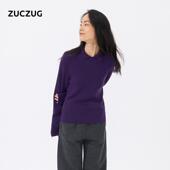 ZUCZUG 素然25冬女士柔软美丽诺羊毛半高领毛衣套头衫