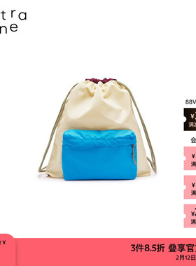 素然extra one 秋冬女士日常搭配简约尼龙布拼色双肩包