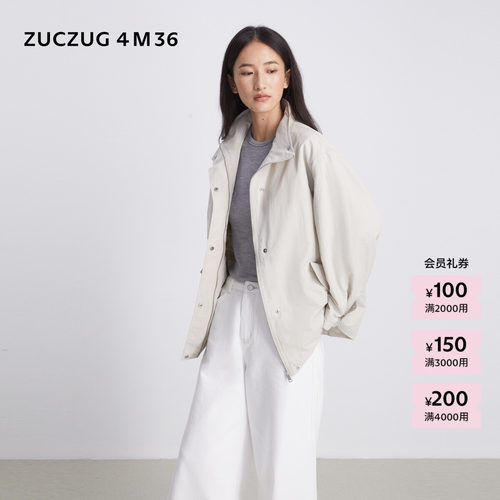 ZUCZUG4M36哑光尼龙翻领绗棉外套