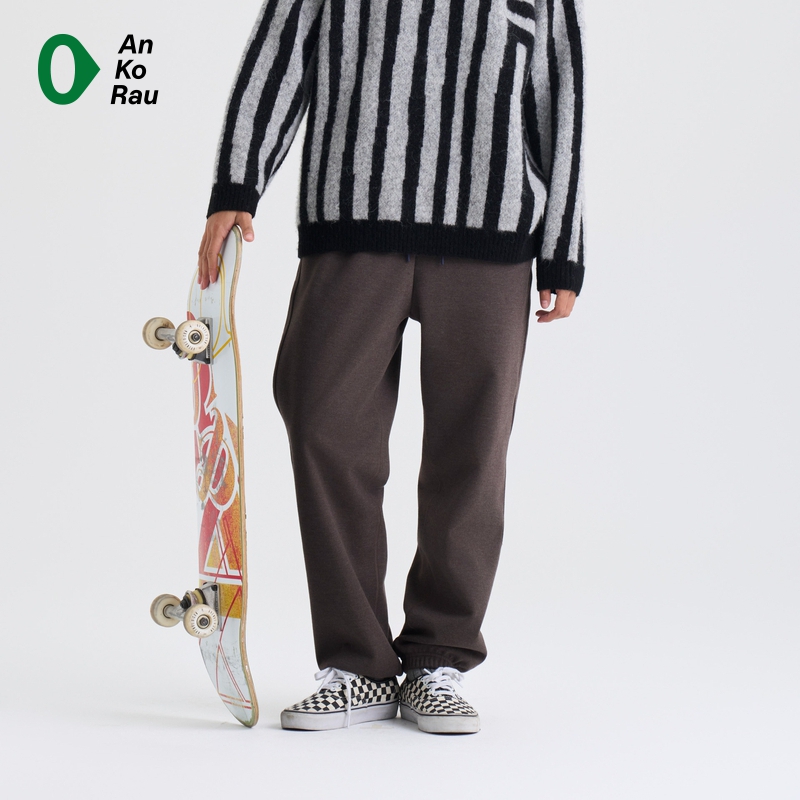 AnKoRau经典休闲针织覆膜布锥裤