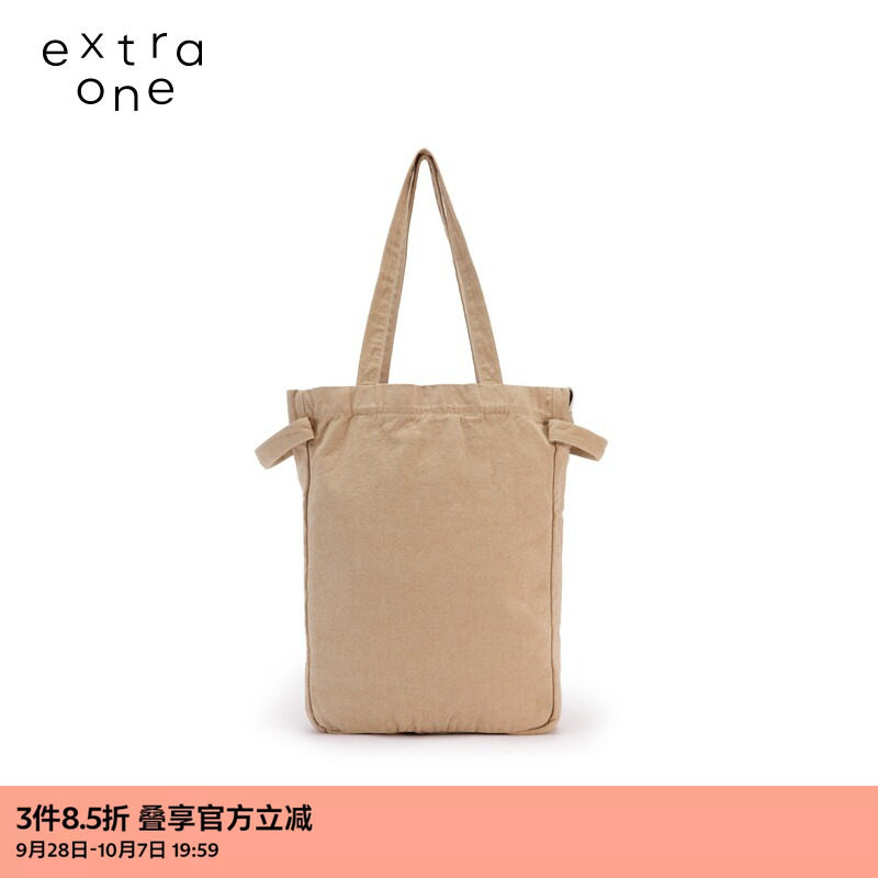 extraone休闲牛仔布单肩包图片