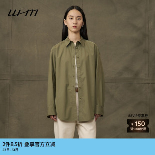 翻领衬衫 女士气质复古设计感细绒棉布连袖 秋季 素然WHM