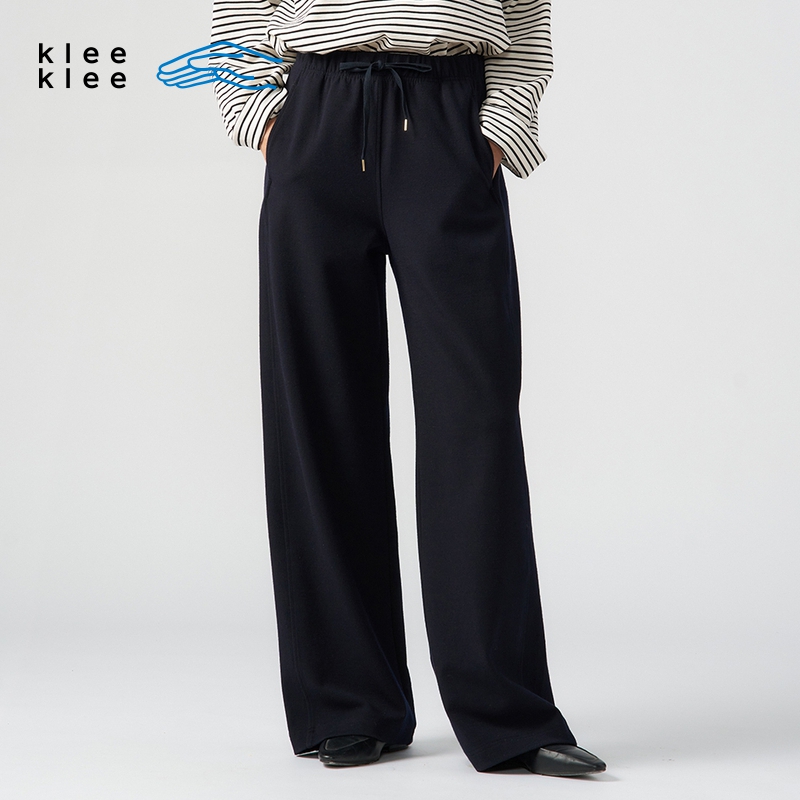 kleeklee环保棉羊毛直筒裤