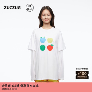 ZUCZUG没事儿水果拼接针织布长袖