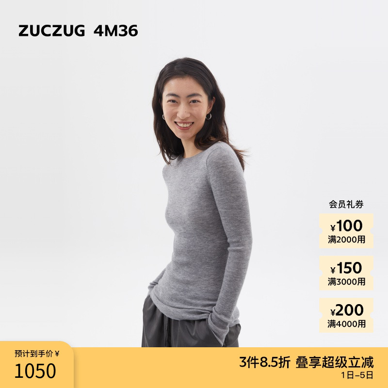 ZUCZUG4M36云感羊绒圆领打底