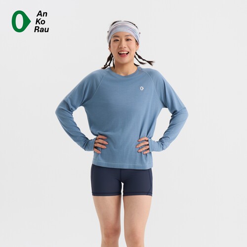AnKoRau安高若无缝垂感长袖T恤