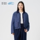 女士航海休闲靛蓝染棉麻牛仔小袄 冬季 素然klee klee