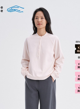 【新品】素然 klee klee 25冬女士休闲保暖环保棉绒感小立领T恤