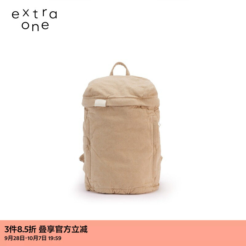 extraone休闲牛仔布双肩包图片