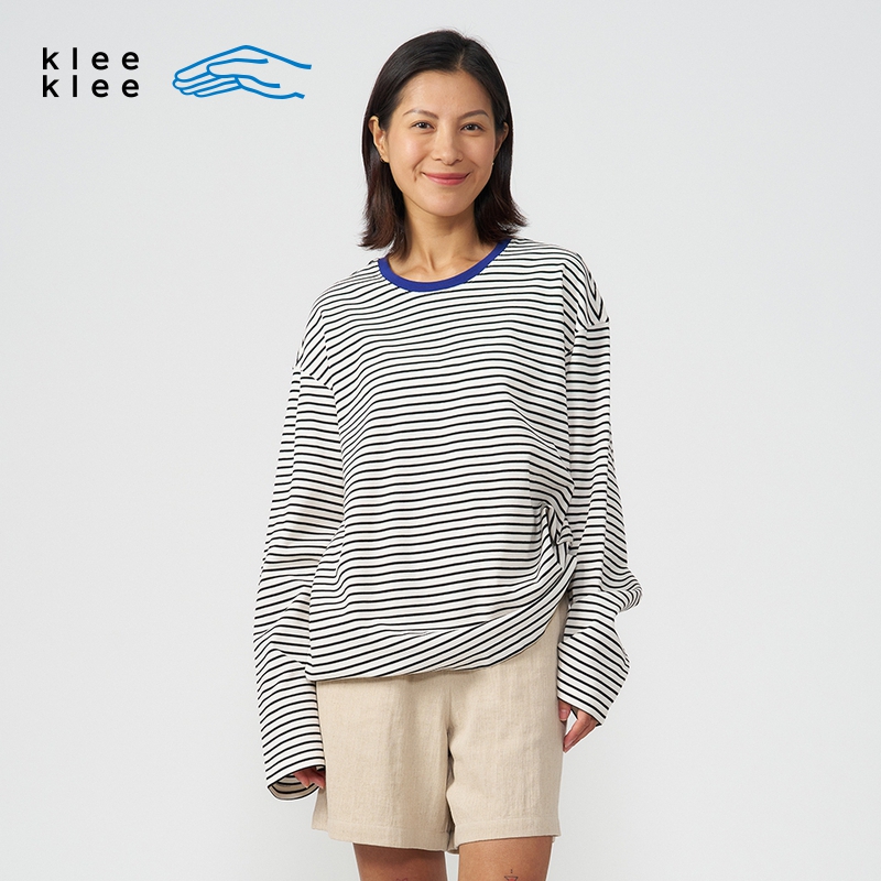 kleeklee环保棉华夫格长袖T恤