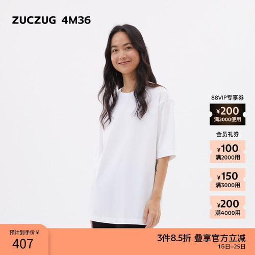 ZUCZUG4M36针织布超宽松短袖T恤