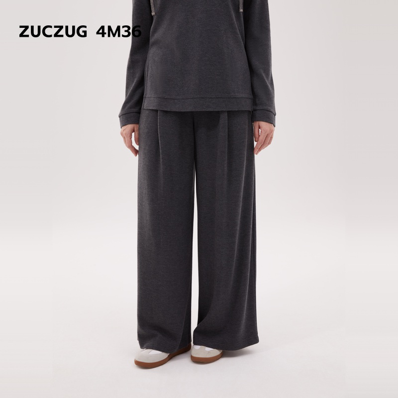 ZUCZUG4M36双面布褶裥阔腿裤